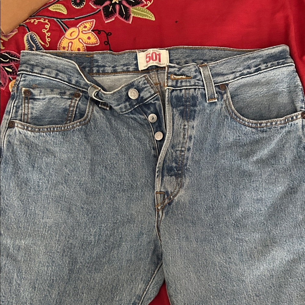 Vintage Levi's 501 Light Blue Button-Fly Jeans
